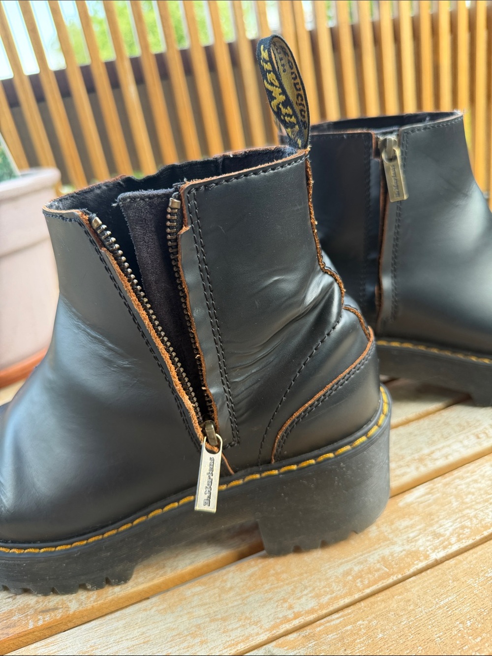 Dr. Martens Black Chunky Chelsea Ankle Boots - Picture 7 of 7